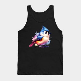 Watercolor Tufted Titmouse Tank Top